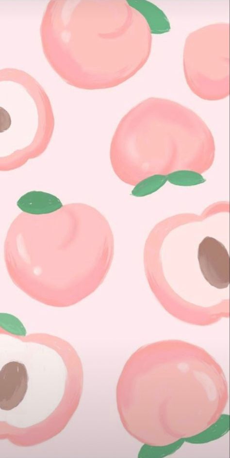 Wallpaper Fruit, Mermaid Wallpaper Backgrounds, Peach Wallpaper, Cute Wallpapers For Ipad, Pink Wallpaper Backgrounds, Computer Wallpaper Desktop Wallpapers, Fruit Wallpaper, Witchy Wallpaper, Wallpaper Doodle