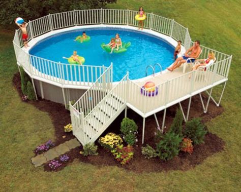 In the early days of above-ground pool manufacturing, most of the shape designs were round. Oval Pool, Oberirdische Pools, Pool Deck Plans, Best Above Ground Pool, Swimming Pool Decks, Pool Landscape Design, Above Ground Pool Landscaping, Metal Pergola, Above Ground Pool Decks