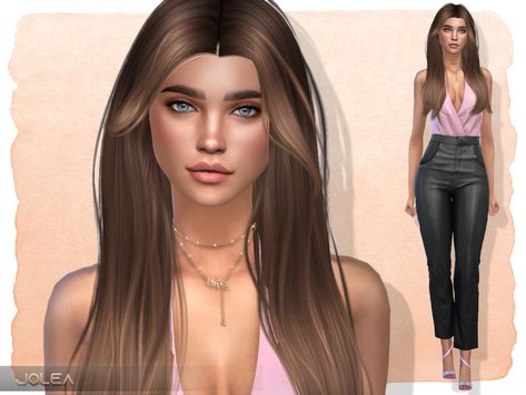 The Sims Resource - Amber Morris Sims 4 Sims, Cc Sims4, Sims 4 Cc Skin, Gisele Bundchen, Brunette Girl, Lily Collins, Sims 4 Cc, Sims 4 Custom Content, Maxis Match