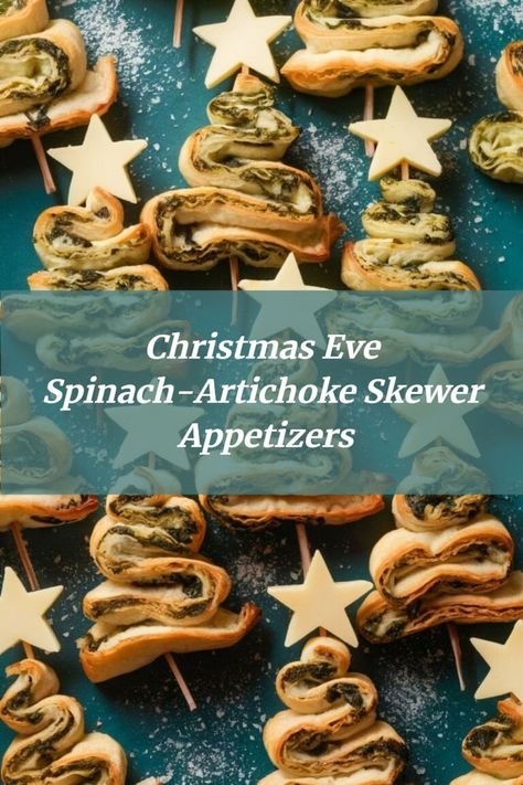 Fun skewers of spinach and artichoke, a playful appetizer for Christmas Eve gatherings. Holiday Party Food Ideas, Easy Christmas Party Food, Food Ideas For A Crowd, Christmas Party Buffet, Christmas Eve Appetizers, Christmas Party Food Ideas, Ultimate Christmas Party, Easy Christmas Party, Skewer Appetizers