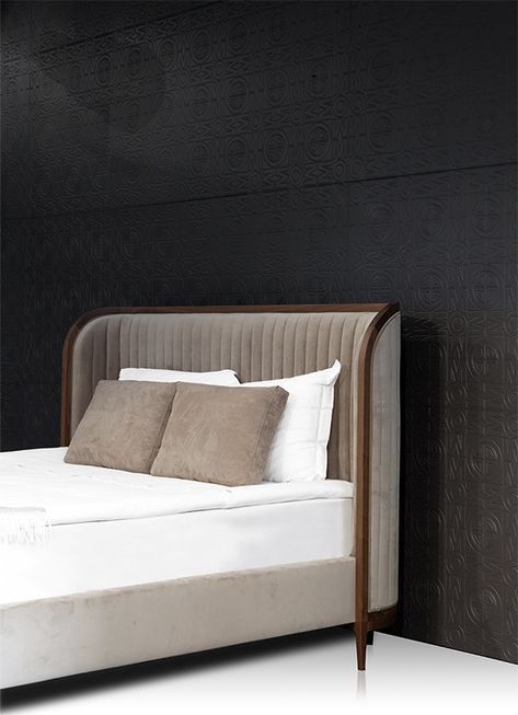 Latest Modern Bed Designs, Leather Bed Back Design, Fabric Bed Design, Wooden Headboards, Leather Double Bed, Bedroom Decor Inspirations, Bed With Upholstered Headboard, Bed Back Design, Leather Bed Headboard