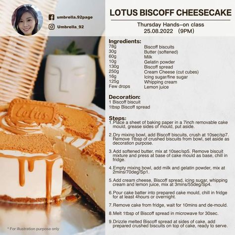 lotus biscoff cheesecake Lotus Biscoff Cheesecake Recipe, Lotus Cheesecake Recipe, Lotus Biscoff Cheesecake, Dessert Book, Sundae Recipes, Biscoff Biscuits, Biscoff Cheesecake, Lotus Biscoff, Cheesecake Mousse