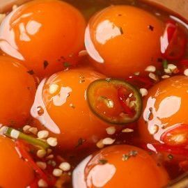 84K views · 6.7K likes | Al Brady on Instagram: "These Hot Honey Cured Egg Yolks were 1 of 2 experiments I did with some egg yolks recently and I am pleased to say they worked out spectacularly. These yolks firm up gently and become this spreadable consistency. Aside from just eating them, I've not quite figured out how else to use them. You can do this with regular honey, but when there's a jar of Hot Honey in the fridge, what else are you gonna use? Let me know if you try these Hot Honey Cured Egg Yolks out! I want to know what you think! 🤘 #eggs #yolkporn #honey #hothoney #fermentation #foodart #foodreels #instafoodie #recipe #easyrecipes" Hot Honey Cured Egg Yolks, Honey Cured Egg Yolks, Cured Egg Yolk, Alpha Gal, Cured Egg, Fermented Honey, Sandwich Ideas, Deli Sandwiches, Cute Egg