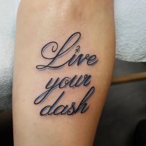 Live Your Dash Tattoo Ideas, Live The Dash Tattoo, The Dash Tattoo, Live Your Dash Tattoo, Dash Tattoo, Live Your Dash, Black Rose Tattoo, Tattoo Ideas Simple, Black Rose Tattoos