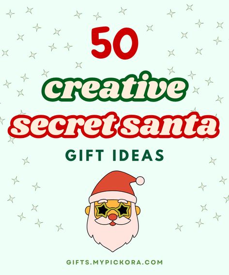 Creative Secret Santa Gift Ideas: 50 Unique Options Secret Santa Mail Ideas, Gifts Under 100 Rupees, Secret Santa Gift Card Ideas, 15 Dollar Gift Ideas Secret Santa, Creative Secret Santa Ideas, Secret Santa Alcohol Gifts, Easy Secret Santa Gift Ideas, Creative Secret Santa Gifts, Secret Santa Gift Ideas For Coworkers