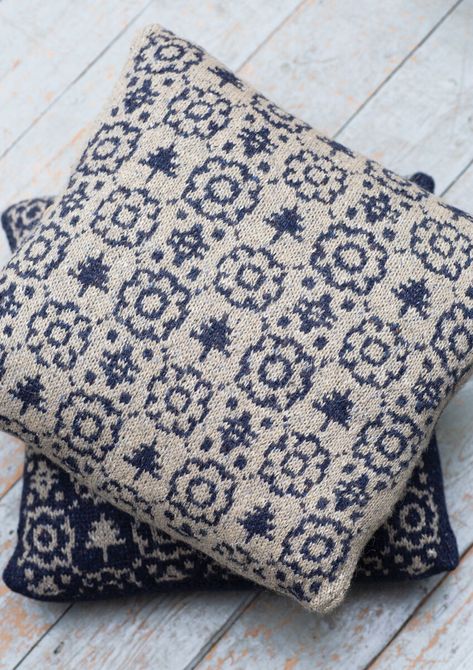 Cushion Knitting, Martin Storey, Rowan Felted Tweed, Star Blanket, Fair Isle Pattern, Pattern Library, Forest Flowers, Cushion Pattern, Scandinavian Inspired