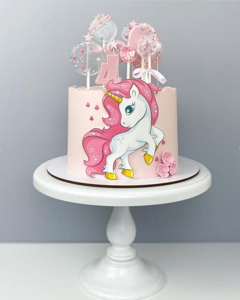 Simple Unicorn Cake Design, Simple Unicorn Cake, Tort Unicorn, Unicorn Cake Design, Cakes Without Fondant, Unicorn Birthday Party Cake, Rainbow Unicorn Cake, My Little Pony Cake, Little Pony Cake