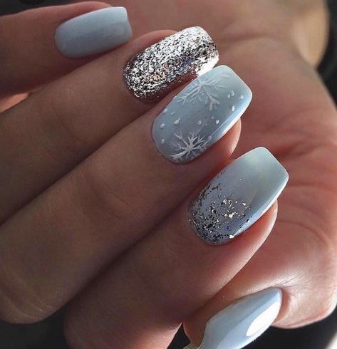 Dreamy Nail, Teal Nails, Valentine Nails, Winter Nails Acrylic, Cute Christmas Nails, Christmas Gel Nails, Nails Colors, Christmas Nails Acrylic, Blue Nail