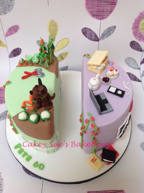 Siblings Birthday Cake, Sibling Birthday Cake, Dual Birthday Cake, Split Birthday Cake, Shared Birthday Cake, Travel Cakes, Hippie Cake, Lily Cake, Half Birthday Cakes