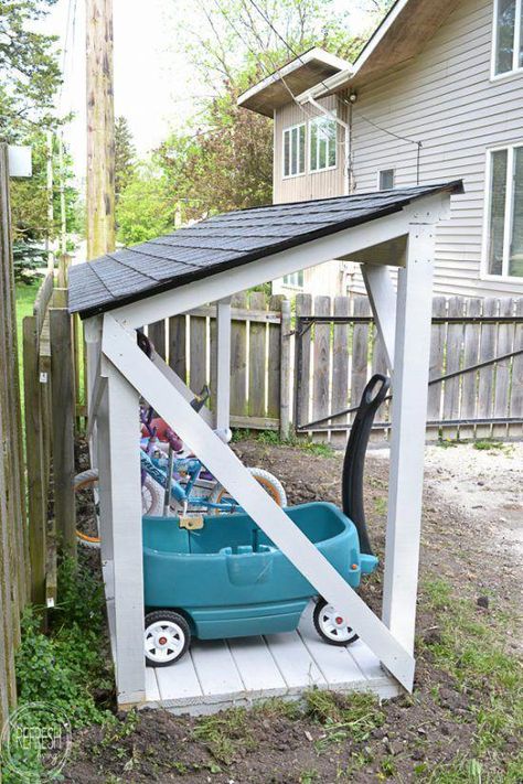 It's easy to install a new roof on a backyard structure like a shed, playhouse, or lean-to. #roofeditmyself #shop #roofinstallationspaces #buildingashed Shed Playhouse, Outdoor Toy Storage, Backyard Kids, Backyard Structures, Build A Playhouse, Outdoor Play Areas, Lean To, Storage Shed Plans, Backyard Shed