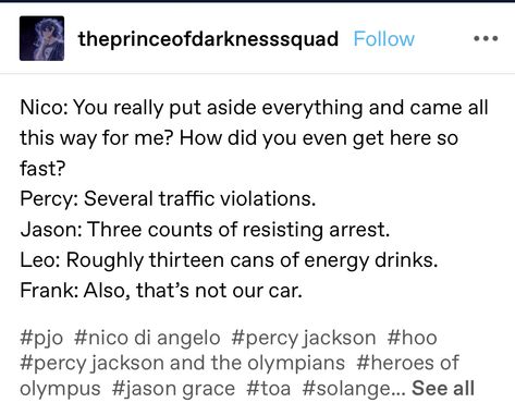 Percy Headcanon, Dark Percy Jackson Headcanons, Heroes Of Olympus Quotes, Rick Riordan Tweets, Hoo Headcanons, Percy Jackson Headcanons, Pjo Headcanons, Percy Jackson Comics, Greek Mythology Humor