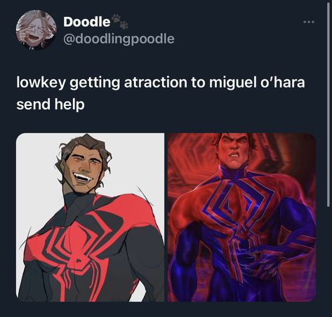 Miguel O Hara Tattoo, Spider Society, Spiderman 2099, Miguel Ohara, Mass Effect Art, Miguel O Hara, Send Help, Fandom Funny, Anime Dress