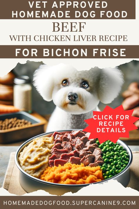 Homemade Dog Food Beef Recipe With Chicken Liver for Bichon Frise - Homemade Dog Food Recipes Homemade Dog Food Vet Approved, Chicken Liver Recipes, Recipe With Chicken, Food Beef, Recipe Using Chicken, Liver Recipes, Brown Rice Recipes, Chicken Liver, Food Homemade