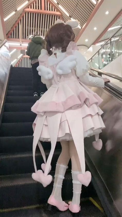 Cute magic girl lolita dress. #lolitadress #lolitafashion #cutelolitadress #cutelolitafashion #kawaiilolitadress #pinklolitadress #magicgirl cr: 是个原创设计 Magical Girl Outfit, Magic Clothes, Magical Girl Aesthetic, Kawaii Cosplay, Bunny Outfit, Kawaii Dress, Kawaii Fashion Outfits, Cute Cosplay, Really Cute Outfits