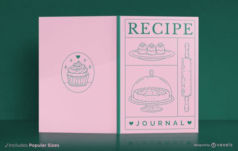 Bakery recipe journal book cover design Recipe Book Illustration Cover Design, Recipe Design Graphic, Recipe Book Design Templates, Journal Book Cover Design, Cookbook Cover Design, Recipe Book Cover, Book Design Templates, Company Profile Design Templates, Menu Cover Design