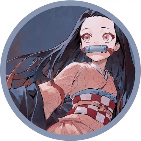 Profile Picture Anime Demon Slayer, Nezuko Profile Picture, Demon Slayer Profile Picture, Nezuko Pfp, Instagram Graphic Design, Anime Photo Profile Dark, Instagram Graphic, Nezuko Kamado, Anime Crafts