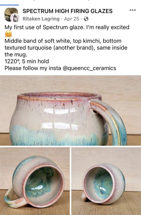 Spectrum Glazes, Glaze Combinations, Pottery Lessons, Amaco Glazes, Ceramic Glaze Recipes, Rustic Pottery, Ceramic Techniques, Clay Vase, Glaze Ceramics