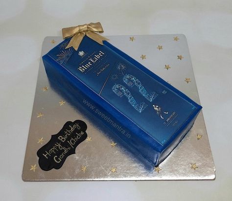 #bluelabel #johnniewalker #cake #cakedecorating #cakeart #cakedecor #cakesdecor Blue Label Cake Ideas, Blue Label Cake, Johnnie Walker Blue Label, Customised Cakes, Johnny Walker Blue Label, Johnnie Walker Blue, Bottle Cake, Adult Birthday Cakes, Cake Online