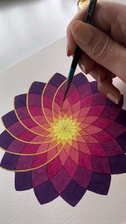 Mandala World | Published by:-@roaringlionart . . . Mandala art:-@pikus_art_factory . . . . 🤩Wow! 1 million views!! 🥳😍Grateful beyond words.Thank you all… | Instagram Watercolor Masters, Sacred Geometry Art Mandalas, Accordian Book, Dot Painting Tools, 1 Million Views, Watercolor Mandala, Gallery Painting, Mandala Art Therapy, Learn Watercolor