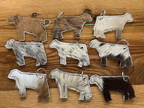 Dairy Cow Cowhide Keychains Cow Keychain, Farm And Ranch, Metal Business Cards, Dairy Cow, Harrisburg Pa, Leather Ideas, Cowboy Christmas, Ear Tag, Dairy Cows