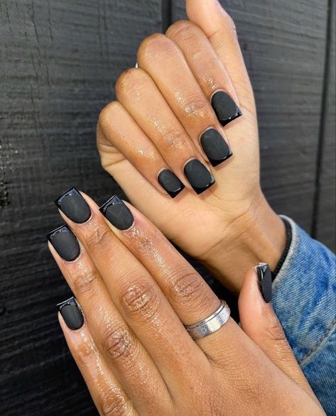 Overlay Nails, Curved Nails, Stiletto Nails Designs, Dope Nail Designs, Glow Nails, Classy Acrylic Nails, Short Square Acrylic Nails, Black Nail, Short Acrylic Nails Designs