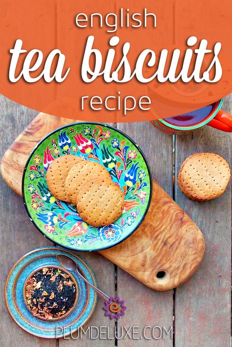 Once you try this homemade English tea biscuits recipe, you'll never go back to the cellophane-wrapped store-bought digestives. #teabiscuits #digestives #digestivebiscuits #cookies Homemade Tea Biscuits, Tea Biscuit Recipe Easy, English Tea Biscuit Recipe, Blueberry Tea Biscuits, English Biscuits, Rich Tea Biscuits, British Biscuits, Green Tea Cake, Berry Tea