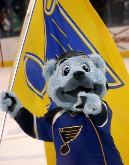 St. Louis Blues Mascot: Louie  One of my favorite teams and team logos. St Louis Blues Hockey, Stl Cardinals, Team Mascots, My Kind Of Town, St Louis Blues, Win Or Lose, Sports Wallpapers, Go Blue, National Hockey League