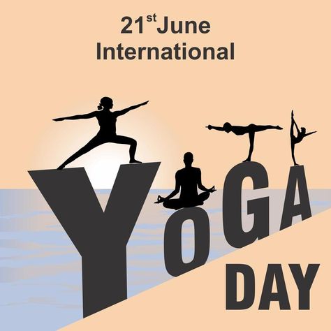 International Yoga Day Images, 21 June Yoga Day, Yoga Day Quotes, Yoga Poster Design, Yoga Painting, Start Yoga, Happy International Yoga Day, Self Thought, Yoga Logo