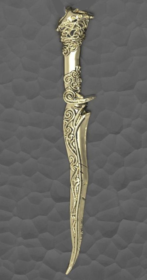 Gold Rapier, Pretty Dagger, Fantasy Aesthetic Dagger, Ballroom Aesthetic, Medieval Dagger, Parrying Dagger, Gold Knife, Ornate Dagger, Pretty Knives