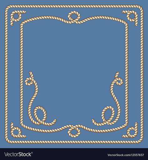 Corner Drawing, Bedding Design, Rope Border, Rope Frame, Nautical Rope, Image Downloads, Decorative Borders, Fall Projects, Frame Set