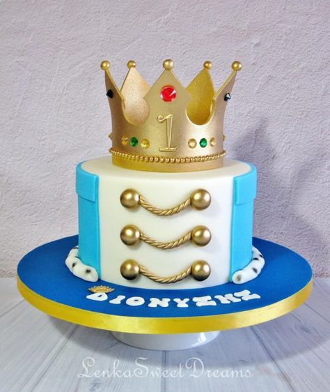 Prince cake. - Cake by LenkaSweetDreams Prince Baby Shower Cake, Prince Cake, Prince Birthday Party, Gateau Baby Shower, Mermaid Birthday Cakes, Ballerina Cakes, 2 Birthday Cake, Baby Boy Cakes, Birthday Cakes For Men