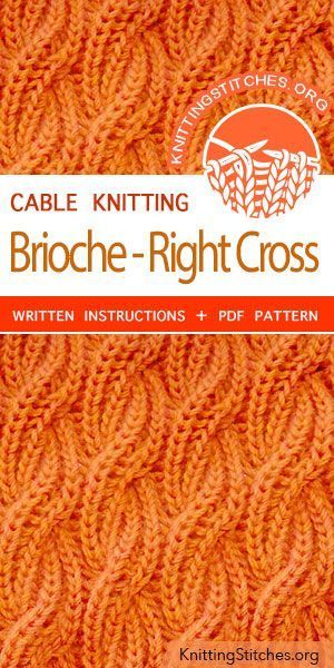 Cable Brioche - Right Cross - #Hypnosis #Productivity #Fitness #Needlework #Sewing #Handicrafts #Painting Brioche Knitting Patterns, Trendy Knitting, Lace Knitting Stitches, Cable Knitting Patterns, Brioche Knitting, Knitting Patterns Free Sweater, Cable Knitting, Cable Stitch, How To Purl Knit