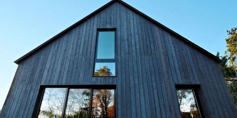 SHIPLAP CEDAR SIDING FLUSH JOINT 1x8 STK MILL SELECT GRADE FINISHED CABOTS BLACK SOLID STAIN Exterior Shiplap, Nickel Gap, Cedar Shiplap, Shiplap Siding, Cedar Stain, Vertical Siding, Lap Siding, Cedar Siding, Wood Siding