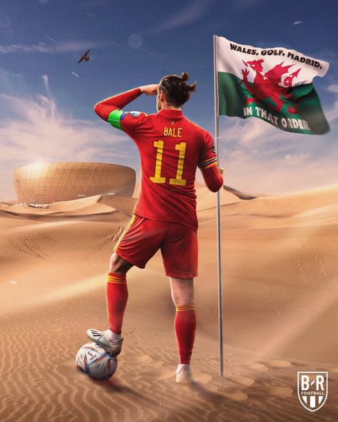 Bale 11, Wales Football, Soccer Art, Qatar 2022, Gareth Bale, Sports Graphics, Poster Design Inspiration, Sports Graphic Design, Football Poster