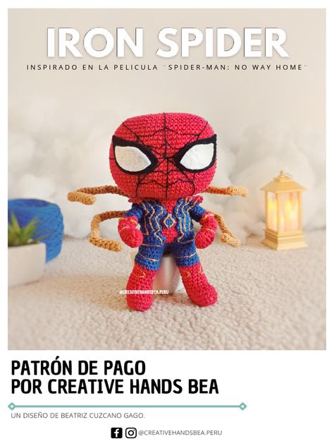 Spider Man No Way Home, Iron Spider, Crochet Disney, No Way Home, Yin Yang, No Way, Amigurumi, Crochet Patterns, Marvel