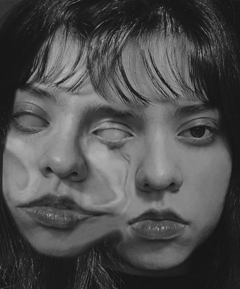 Face Distortion, Distortion Photography, Distortion Art, Eyestrain Art, Melting Face, Weird Photography, Face Drawing Reference, Junji Ito, Surrealism Photography