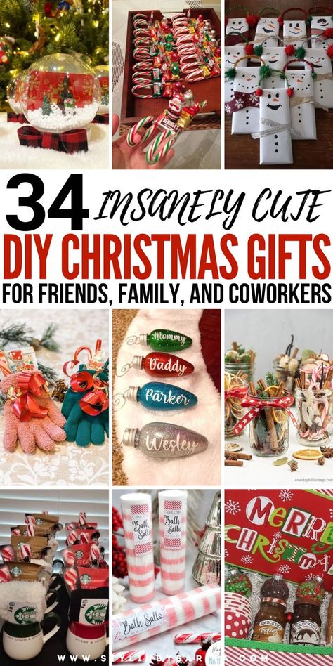 DIY Christmas gifts Christmas Idea For Coworkers, Holiday Gift Ideas For Family, Christmas Gifts For Your Staff, Small Christmas Present Ideas, Simple Employee Christmas Gifts, Affordable Coworker Christmas Gifts, Christmas Gloves Gift Ideas, Office Gift Ideas For Coworkers Diy, Easy Christmas Gifts To Make For Family