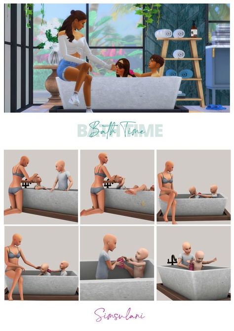 Cc For Sims 4, Toddler Poses, Sims 4 Black Hair, Sims 4 Family, Free Sims 4, Sims Games, Sims 4 Toddler, Bath Sponge, Sims 4 Cc Finds