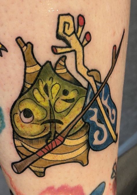 Zelda Windwaker Tattoo, Lm Tattoo, Wind Waker Tattoo, Hayley Tattoo, Korok Tattoo, Deku Scrub, Imperial Tattoo, Zelda Tattoo, C Tattoo