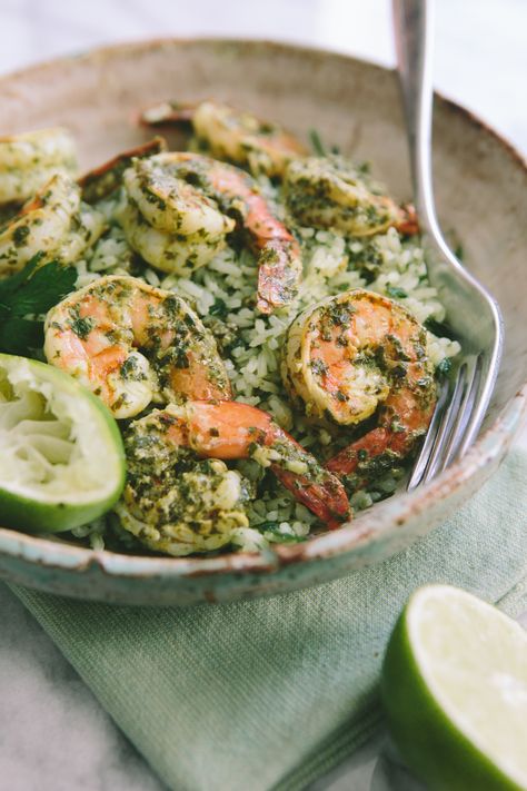 Chimichurri Shrimp, Herb Rice, Cactus Club, Peruvian Food, Shrimp Ceviche, Think Food, Rice Recipe, Ceviche, Seafood Dishes