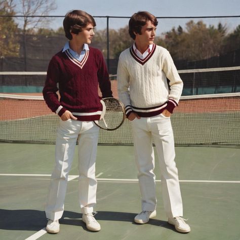 Old Money Tennis Outfit Men, Tennis Sweater Outfit Men, Cashmere Tennis Sweater, Boys Preppy Sweater, Tennis Crewneck Sweatshirt, Tennis Sweater, Preppy Man, Sweater Outfits Men, Sweater Outfits