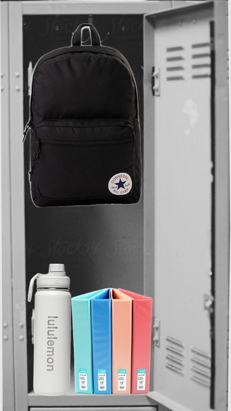 ✨Simple locker idea✨#middleschool #lockerideas #simple Small Lockers, Locker Organization, Locker Designs, Locker Accessories, Middle School, Lockers, Pins, Design, Organisation