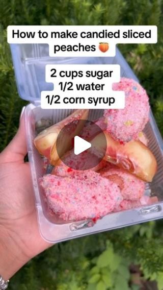 Myrtra hatten | How to make candied sliced peaches tutorial #fypシviralシ2024 #candiedpeaches #tutorial #stl | Instagram Sliced Peaches, Candy Making, August 1, Corn Syrup, Peaches, Candy, On Instagram, Instagram