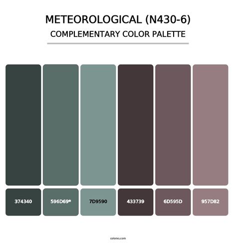 Meterological Behr Paint, Behr Thermal, Behr Meteorological, Color Palette Behr, Draw A Hexagon, Rgb Color Codes, Split Complementary Colors, Analogous Color Scheme, Rgb Color Wheel