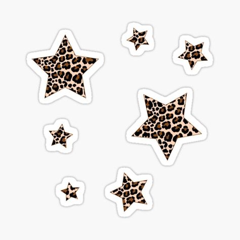 Leopard Drawing, Girly Stickers, Senior Jackets, Iphone Case Stickers, Scrapbook Book, Stickers Redbubble, Phone Inspo, Stickers For Sale, Star Stickers