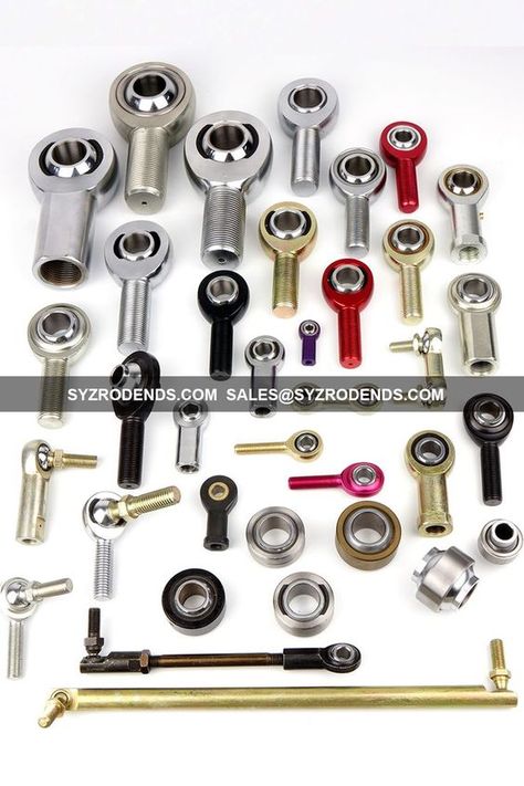 Various Kinds of Heim Joints and Bearing and Linkage. Chromoly/Carbon Steel/Aluminum Rod End Housing. 52100 Bearing Steel. Imperior and Metric Sizes Available. Custom Service for Material,Dimension,Plating.... #rodend #rodendsupplier #autoparts #syzrodends #carparts #autoparts Mechanic Engineering, Machining Metal Projects, Mechanical Engineering Design, Metal Fabrication Tools, Fabrication Tools, Engineering Tools, Automotive Mechanic, Mechanic Tools, Screws And Bolts