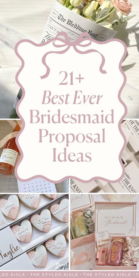 Searching for the best cute & unique bridesmaid proposal box ideas for 2025? *THESE* are our top picks for cute ways to ask bridesmaids - from adorable DIY bridesmaid boxes to sweet cookies and gifts, these “Will you be my bridesmaid gifts” and bridesmaid proposal box ideas are SO perfect! Get ready to make your girls feel extra special with unique bridesmaid proposal gifts they’ll totally love! Bridesmaid Luncheon Gifts, Bridesmaids Announcements Ideas, Ways To Ask Your Maid Of Honor, Personal Bridesmaid Proposal, Simple Bridesmaid Gift Ideas, Bridesmaid Proposal Book Theme, Cute Ways To Ask Bridesmaids Ideas, Diy Bridesmaid Proposal Boxes Cheap, Matron Of Honor Proposal Ideas