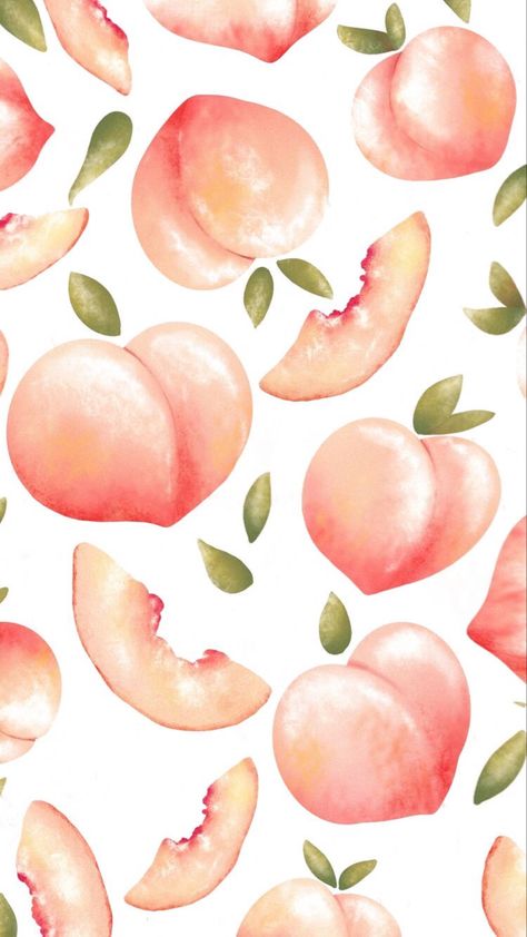 Cute Peach Wallpaper Iphone, Peach Drawing Aesthetic, Peach Fuzz Wallpaper, Peach Fuzz Aesthetic, Peaches Wallpaper, Peach Water, Fruits Drawing, Peach Wallpaper, Peach Background