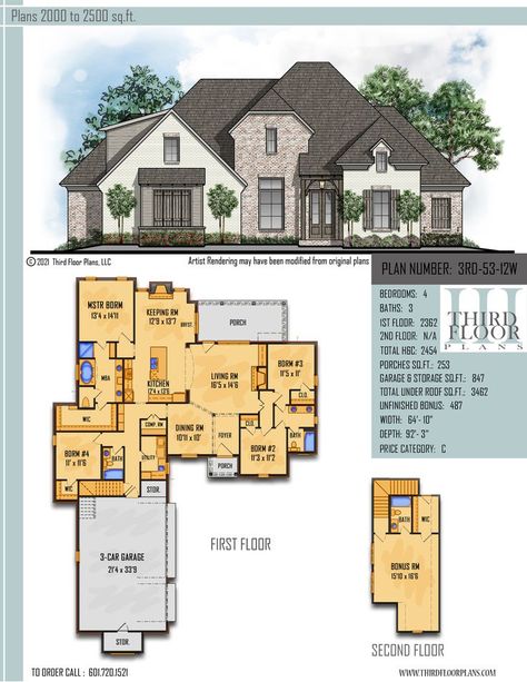 $700.00 House Plan 9 sets Garage With Storage, House Plans 2 Story, Farmhouse Craftsman, Large Porch, Master Suite Bedroom, 2 Storey House, Modern Architecture Building, Model House, Model House Plan