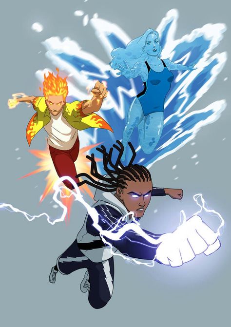 Marvel Character Design, Static Shock, Super Powers Art, Superhero Characters, Dope Cartoon Art, Hero Costumes, Black Anime Characters, Black Anime, Superhero Design